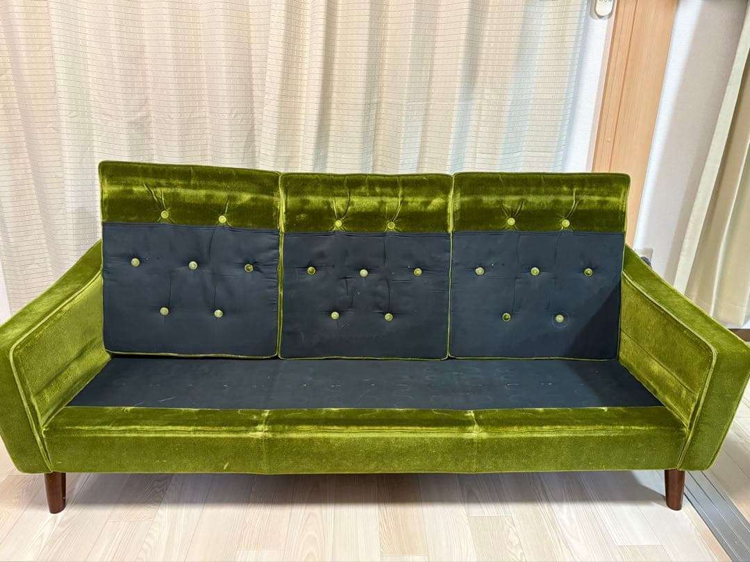 【最終値下げ】カリモク60 ロビーチェア　モケットグリーン