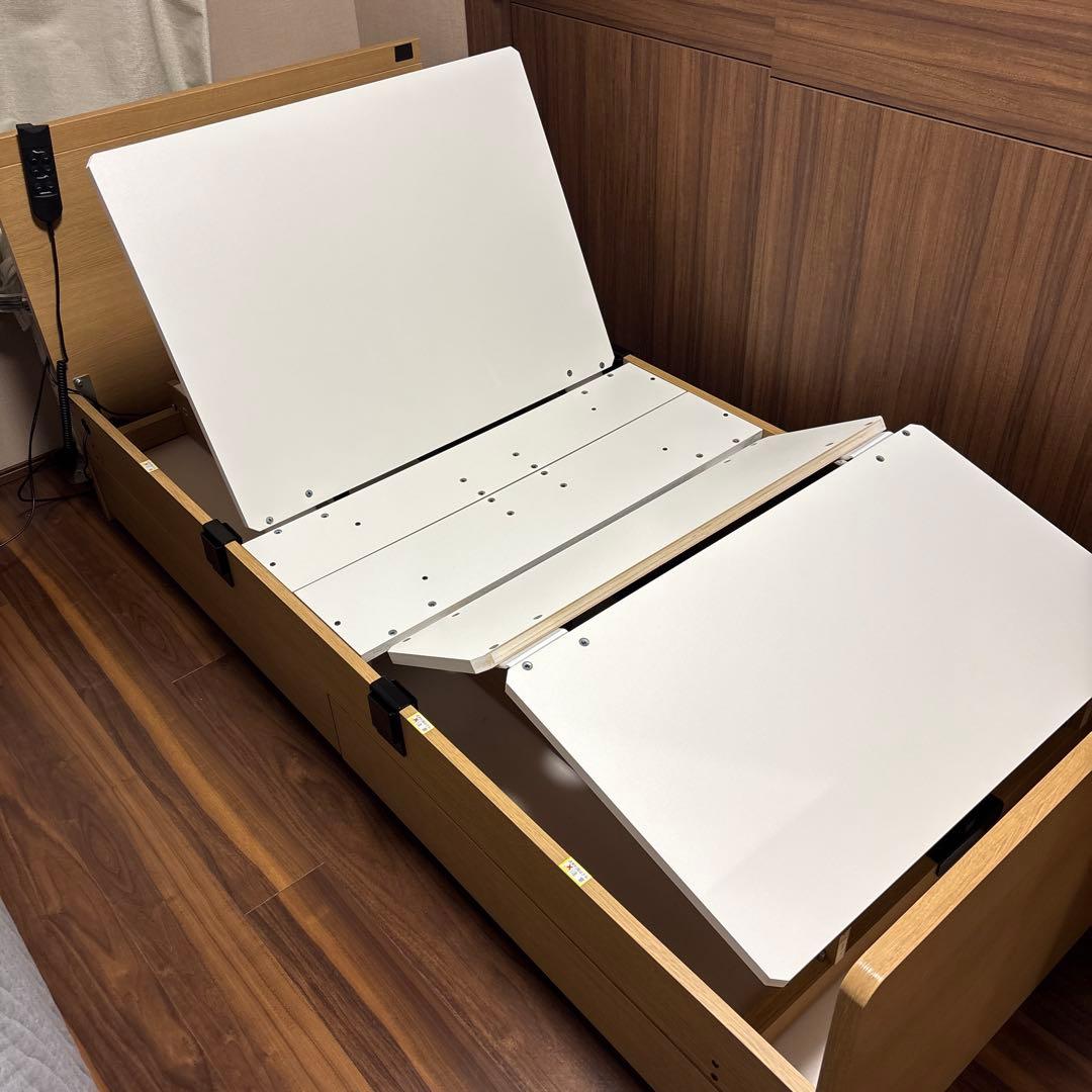 シングルベッド引き出し付き　電動　マットレス付き