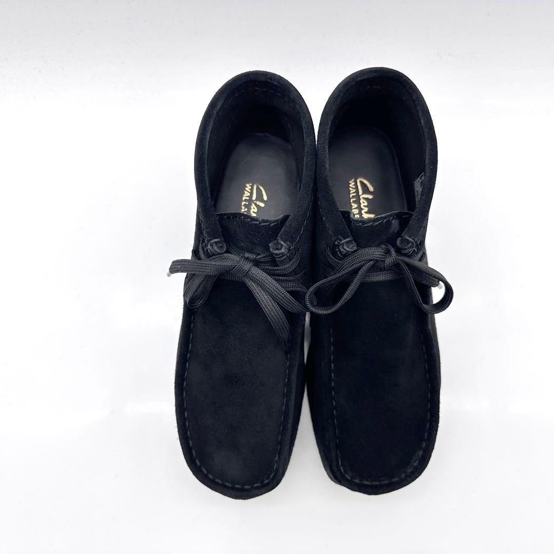 【美品】クラークス ワラビー ブーツ ブラック スエード デザート 23.5