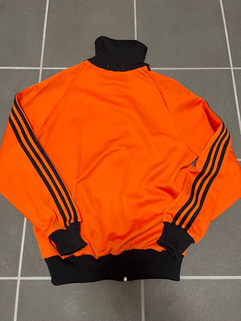 レア！美品！adidas オレンジ　トラックジャケット　西ドイツ　デサント　3号