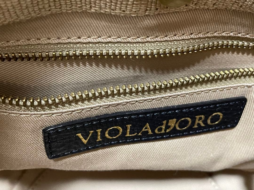 【新品未使用】VIOLAd'ORO（ヴィオラドーロ） ラフィアトートバッグ
