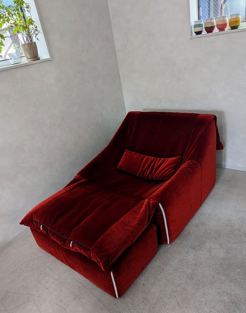 極上品　【ligne roset】リーン ロゼ プリューミー　1Pソファ＆パフ