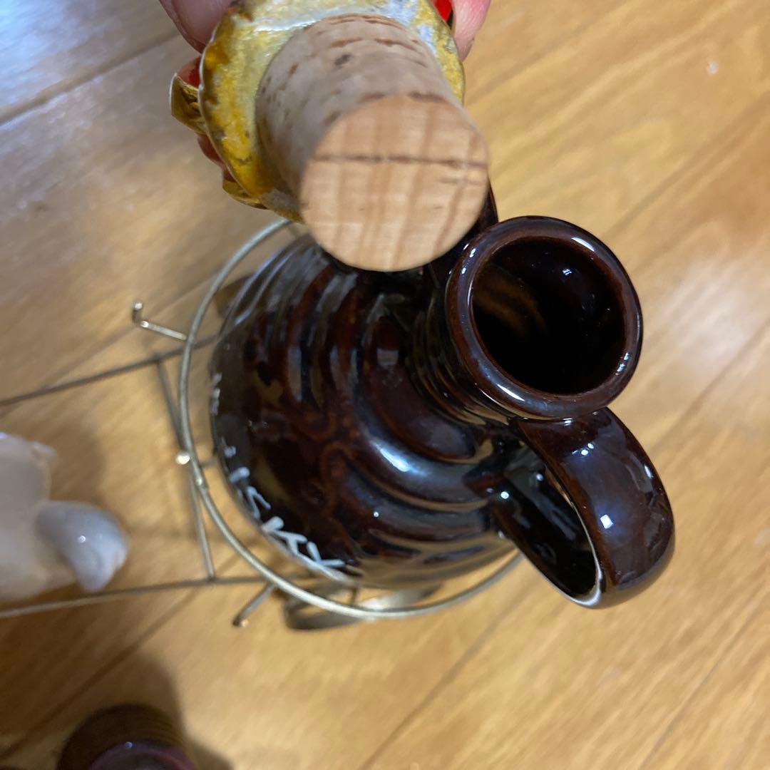 ウイスキーサーバー 馬車　ウイスキー アンティーク 中は空　未使用かも ★耳接着