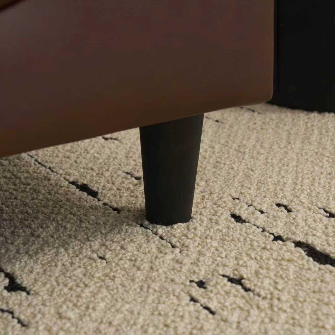 【新品】座面肘掛け一体型2人掛けソファ 高品質PUレザー モダン