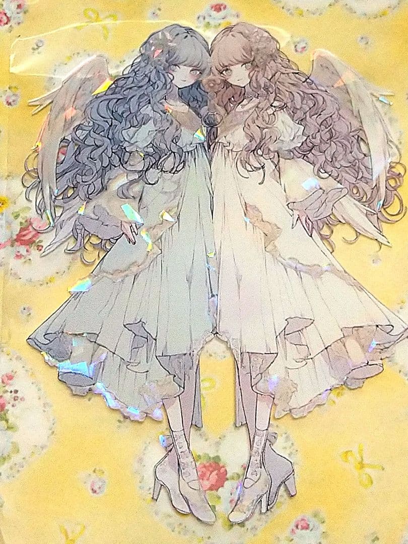 廃盤品✩J792＃双子座-鏡音(贝壳光)銀河絵日切り売り海外人物女の子AIマステ