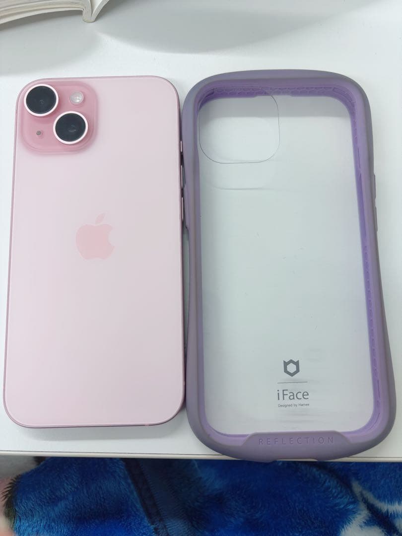 Apple iPhone 15本体 ピンク iFace付き