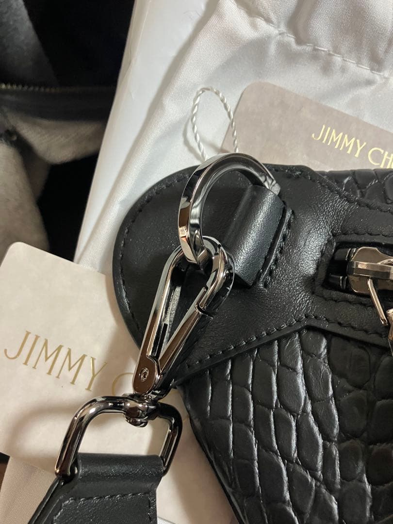JIMMY CHOO クロコダイル風ボディバッグ　美品　値下げ不可