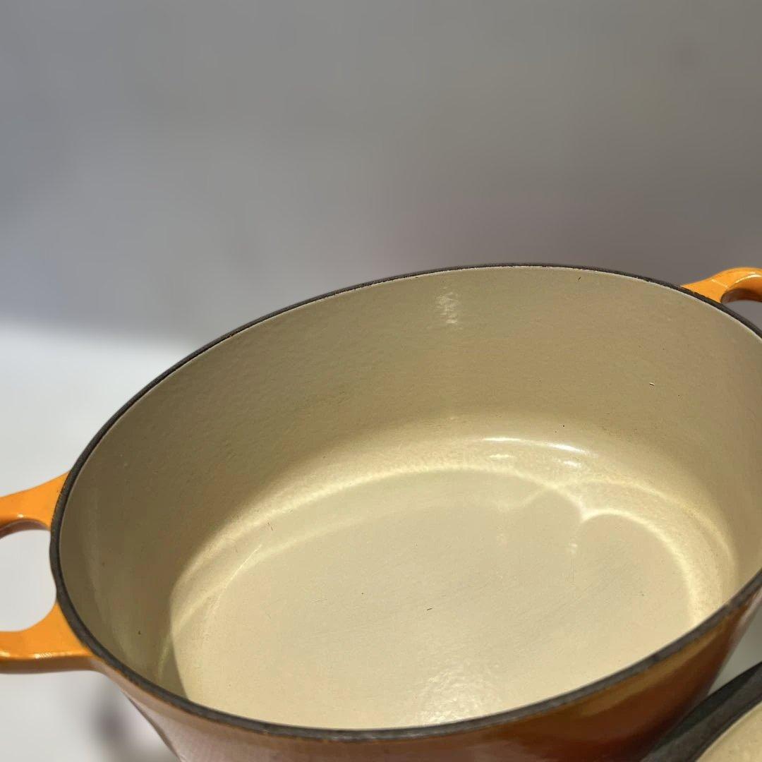 Le Creuset 　ル·クルーゼ オレンジ 両手鍋 楕円形　27cm