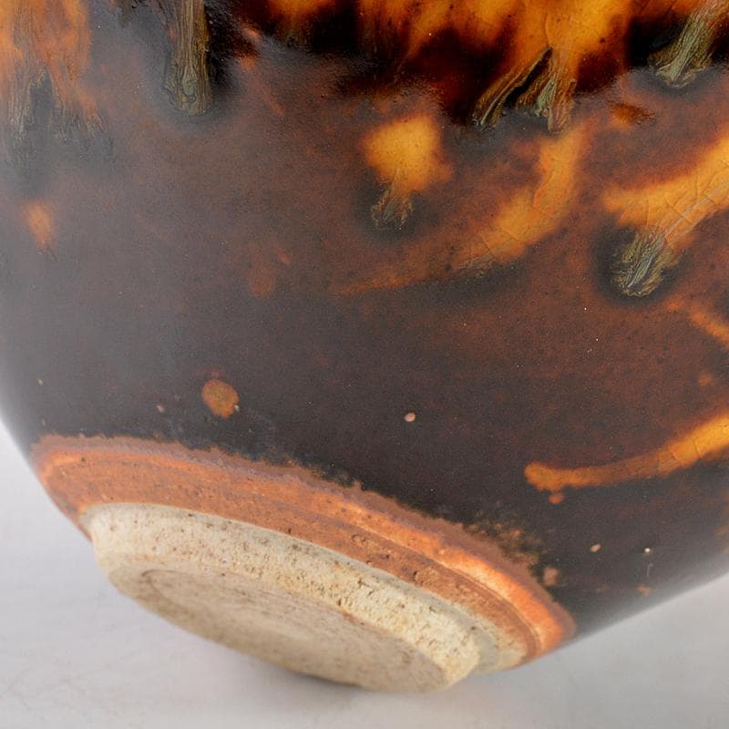 中国　南宋　吉州窯　玳玻天目茶碗　時代箱付　F　R5479