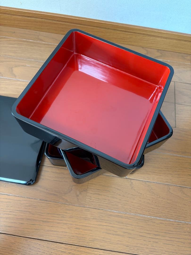 美品　本漆　3段重箱