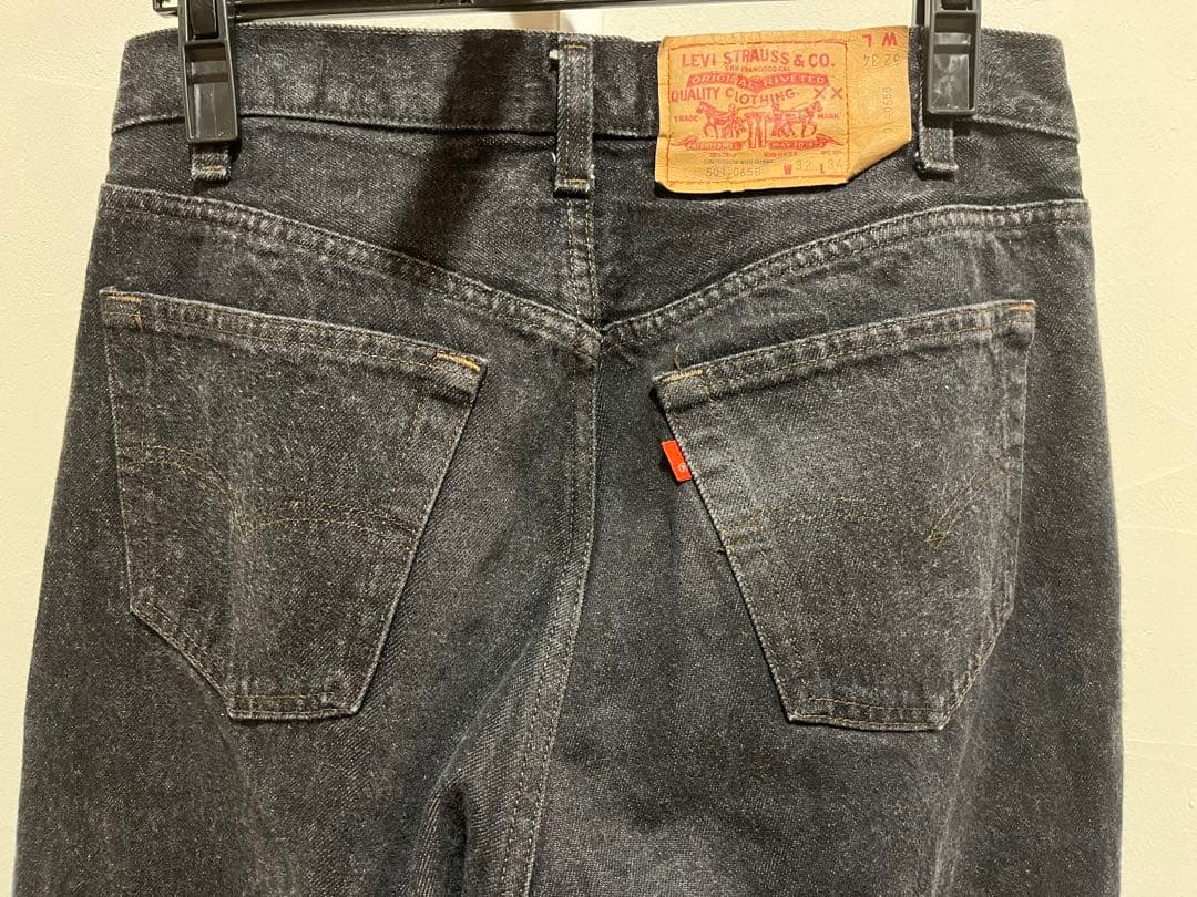 80s Vintageリーバイス 501 USA製 先染めブラック 希少
