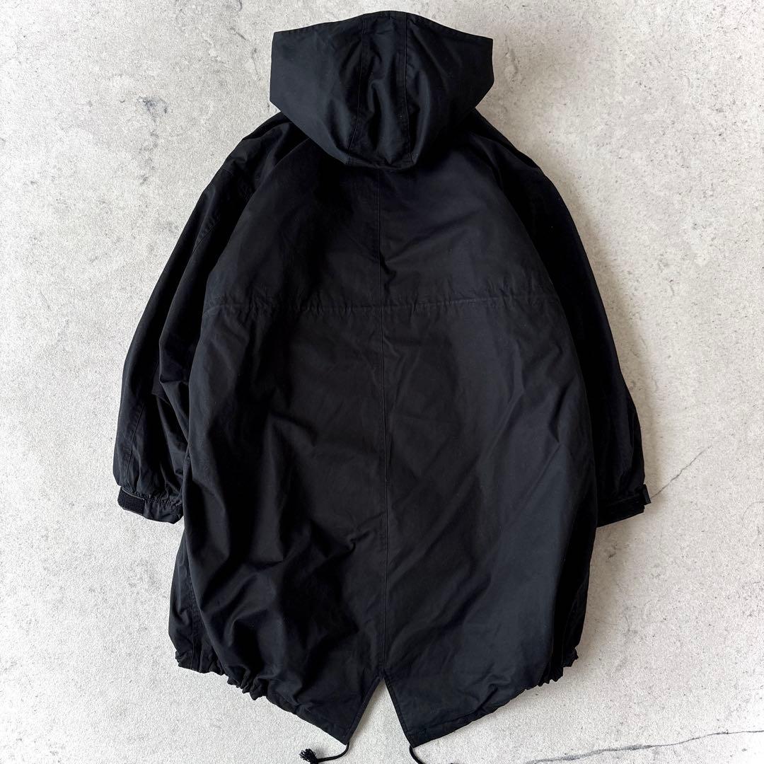 美品 ミスターオリーブ 日本製 河田ダウン ダウンモッズコート 黒MrOlive