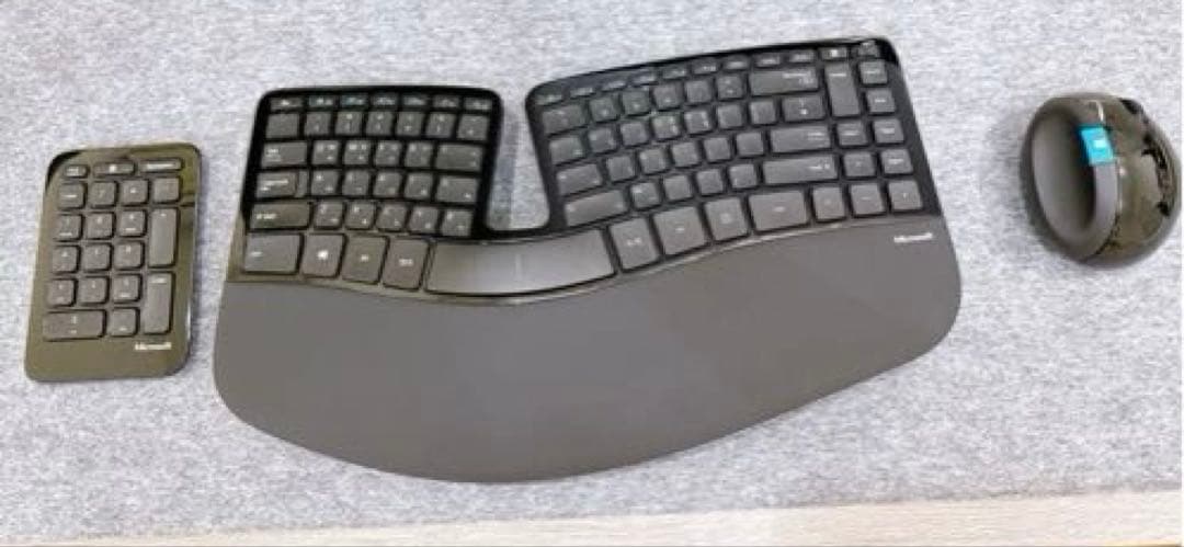 最終値下げ　韓国語キーボード　エルゴノミック キーボードマウス テンキー セット
