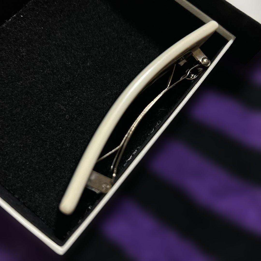 シャネル ロゴ バレッタ 髪留め ヘアアクセ 99P A12072 白黒