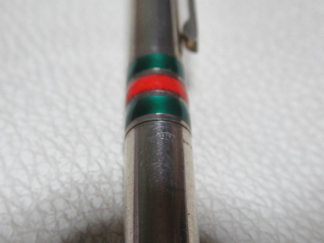 1970年代イタリア製◆グッチ銀無垢/SILVER925ボールペン重さ34.8g