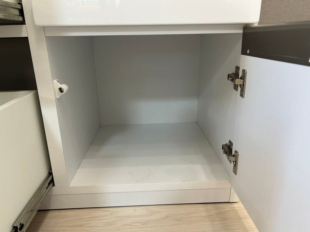 【食器棚】ロータイプ 120cm ホワイト