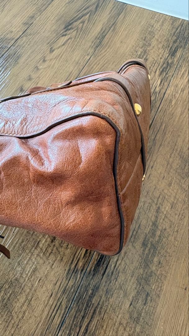 美品✨ miu miu ヴィッテロルクス ハンドバッグ リボン ブラウン