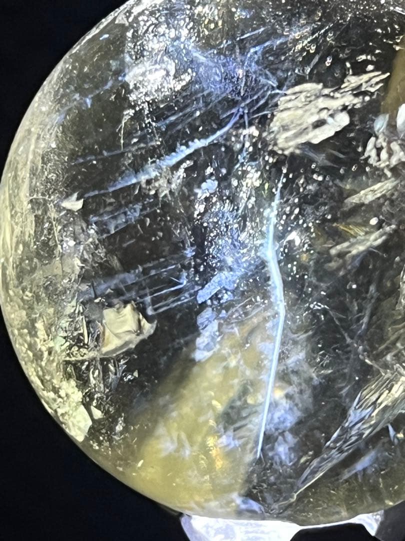 天然石　シトリンクォーツ　ブルーニードル　エンジェルラダーNo.715