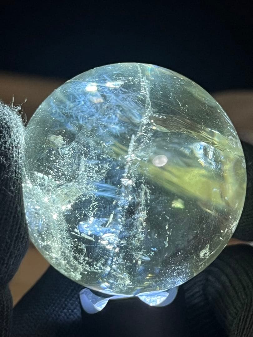 天然石　シトリンクォーツ　ブルーニードル　エンジェルラダーNo.715