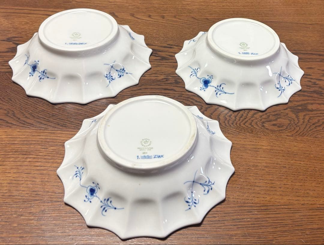 ロイヤルコペンハーゲン　シェルディッシュ　17センチ　3枚