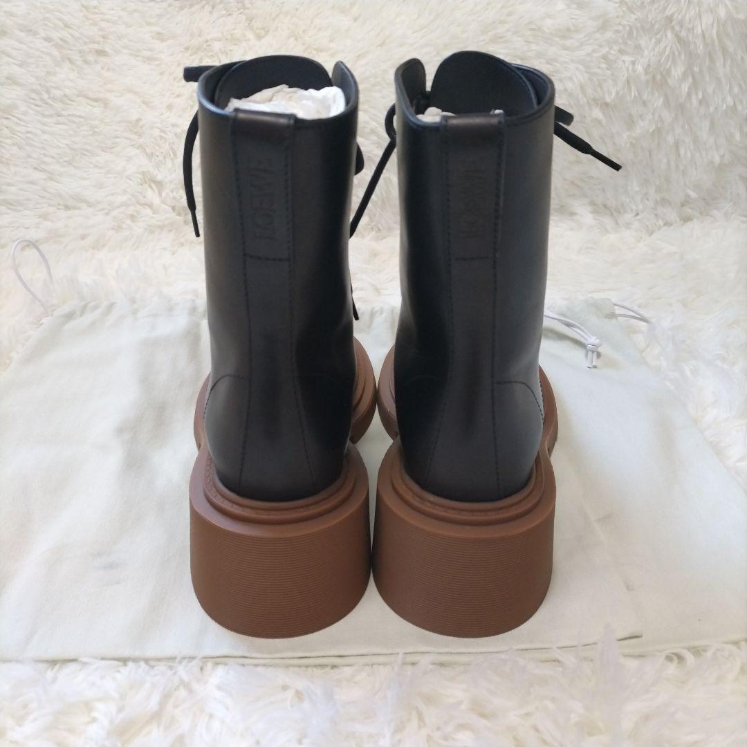 [新品未使用]　ロエベ LOEWE レザー ブラック　キャメル　ブーツ　靴