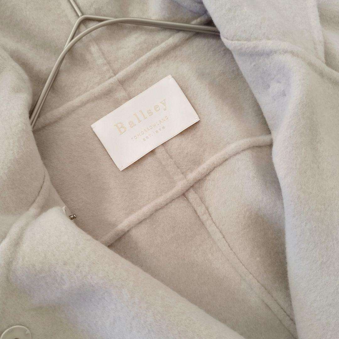 美品✨ボールジィ プレミアムウール リバーフーデットコート　薄ベージュ M相当