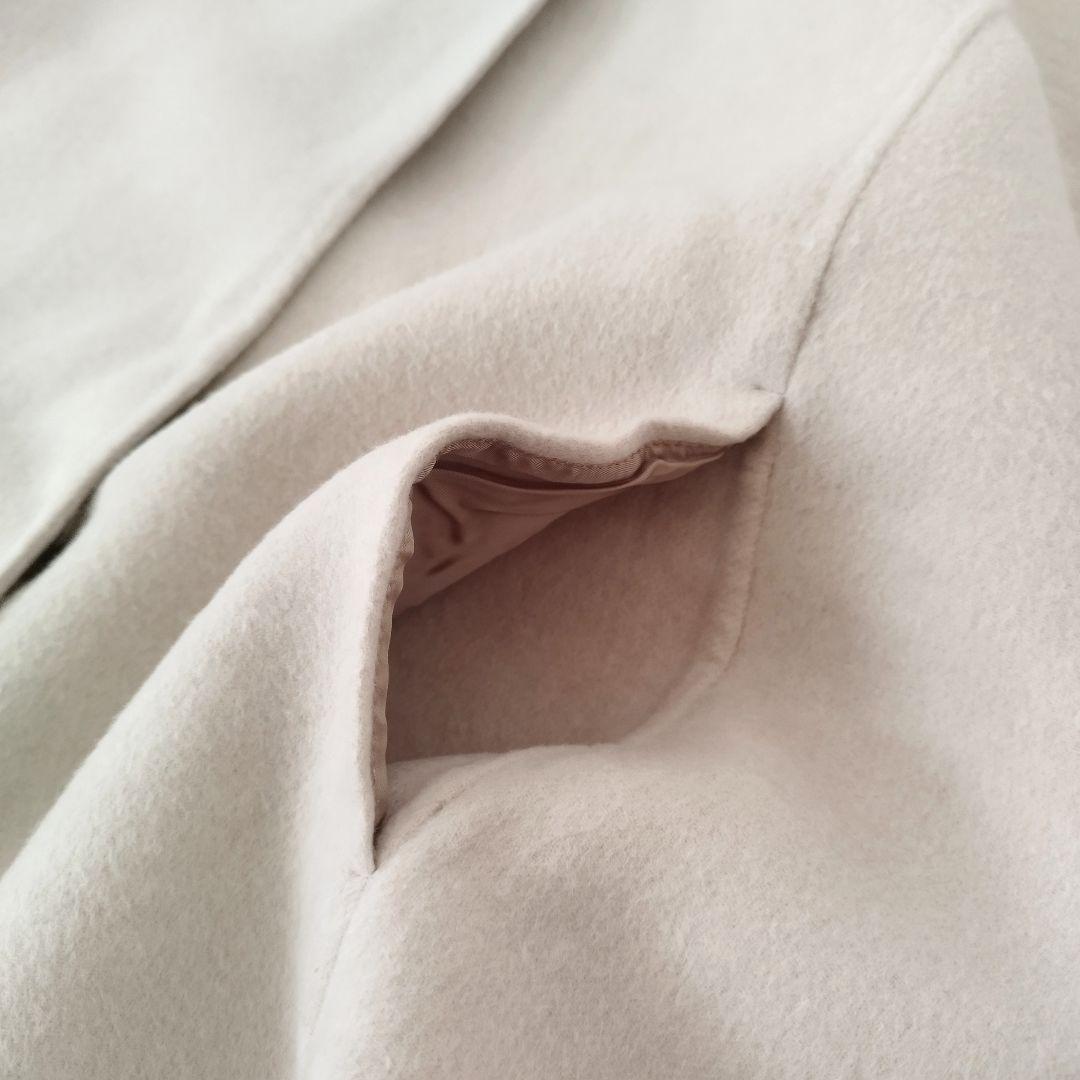 美品✨ボールジィ プレミアムウール リバーフーデットコート　薄ベージュ M相当