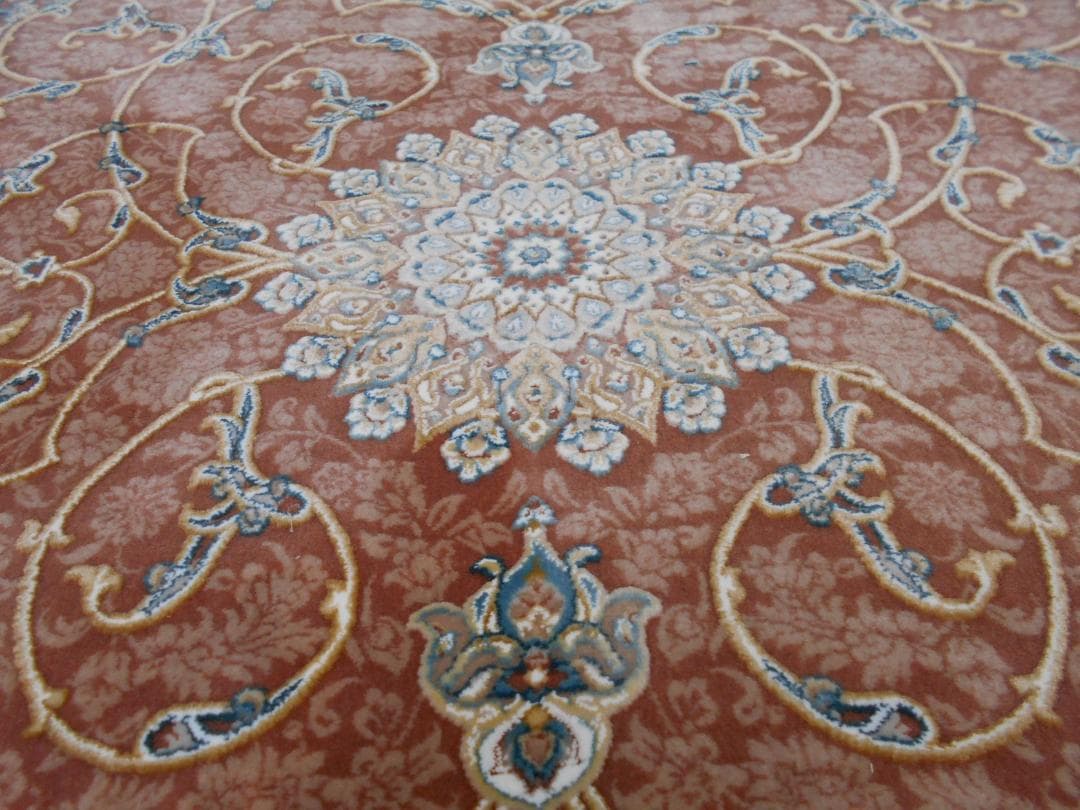 立体柄、144万ノット！本場イラン産 絨毯！ 150×225cm-200501