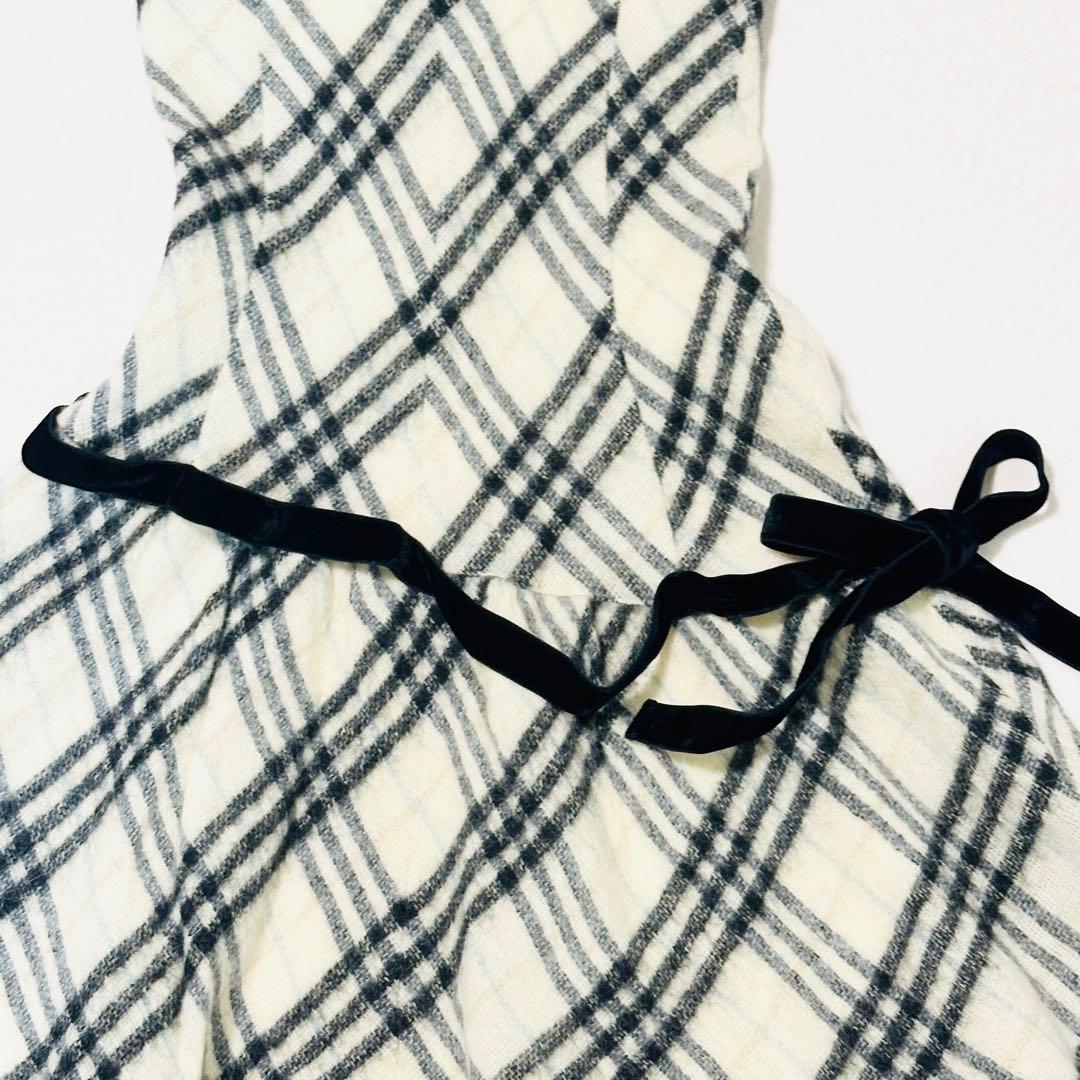 バーバリーブルーレーベル ノバチェック ノースリーブ ワンピース 36