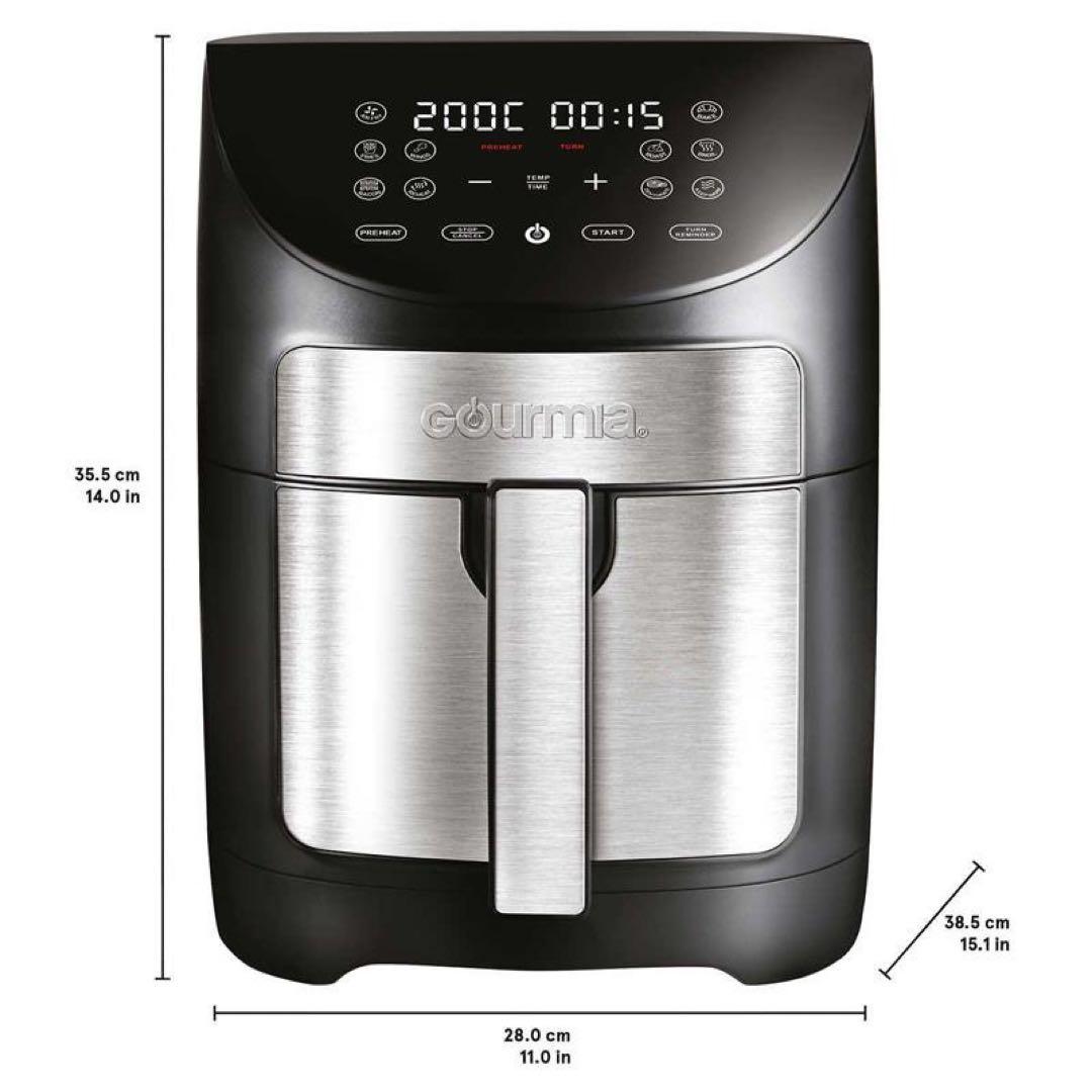 キッチン家電 GOURMIA DIGITL AIR FRYER Black Silver
