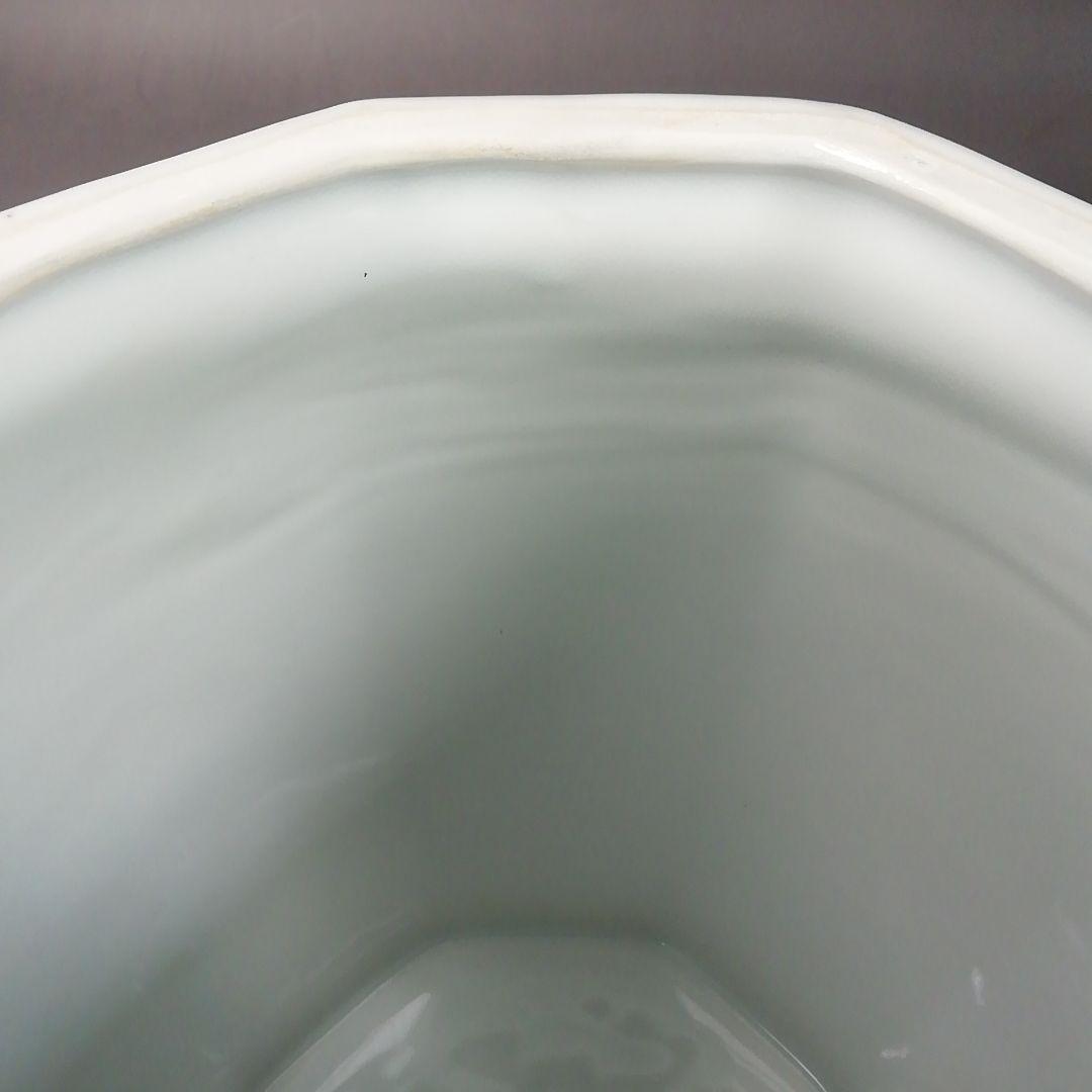 Ｔ９９３　水指　『染付　ぶどう棚』『林秀峰 造』　共箱　茶道具