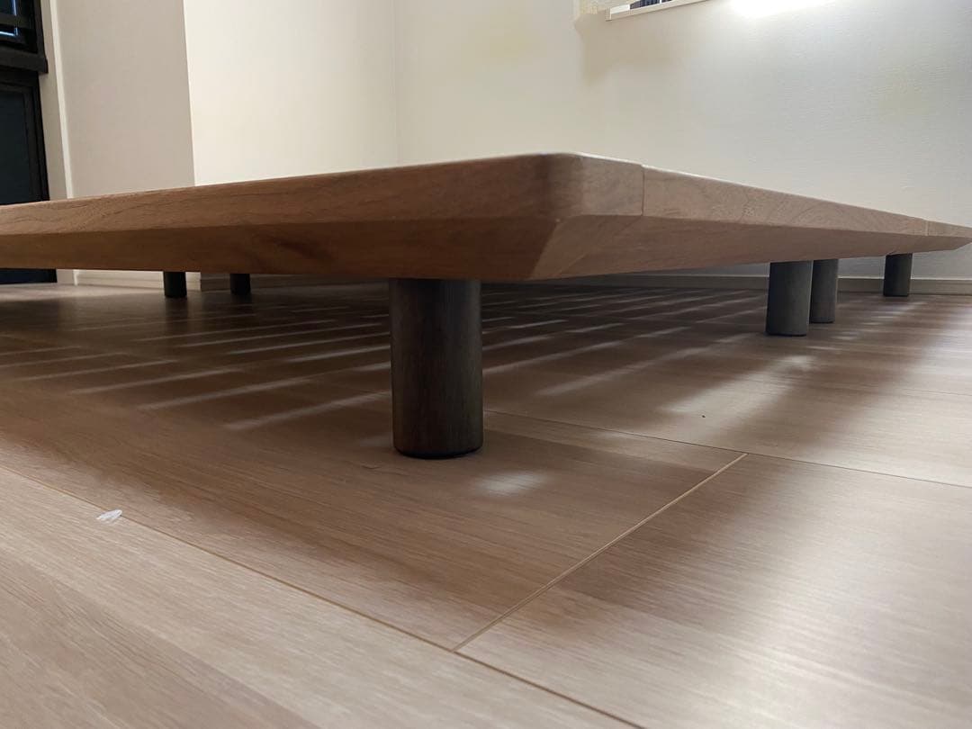 無印良品　木製ベッドフレーム　シングル　ウォールナット（2個セット）※バラ売り可