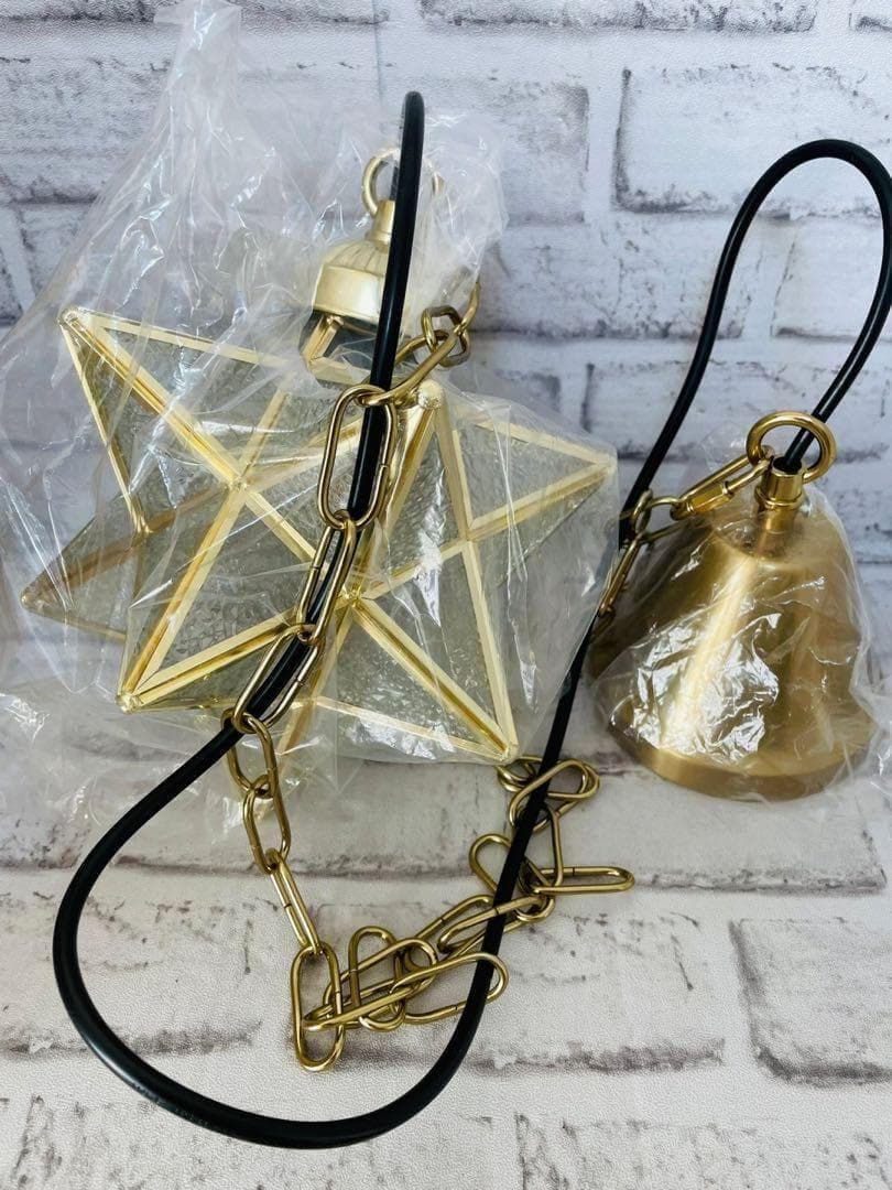 【お買い得】【2灯セット】ペンダントライト 照明 星形　照明器具 14