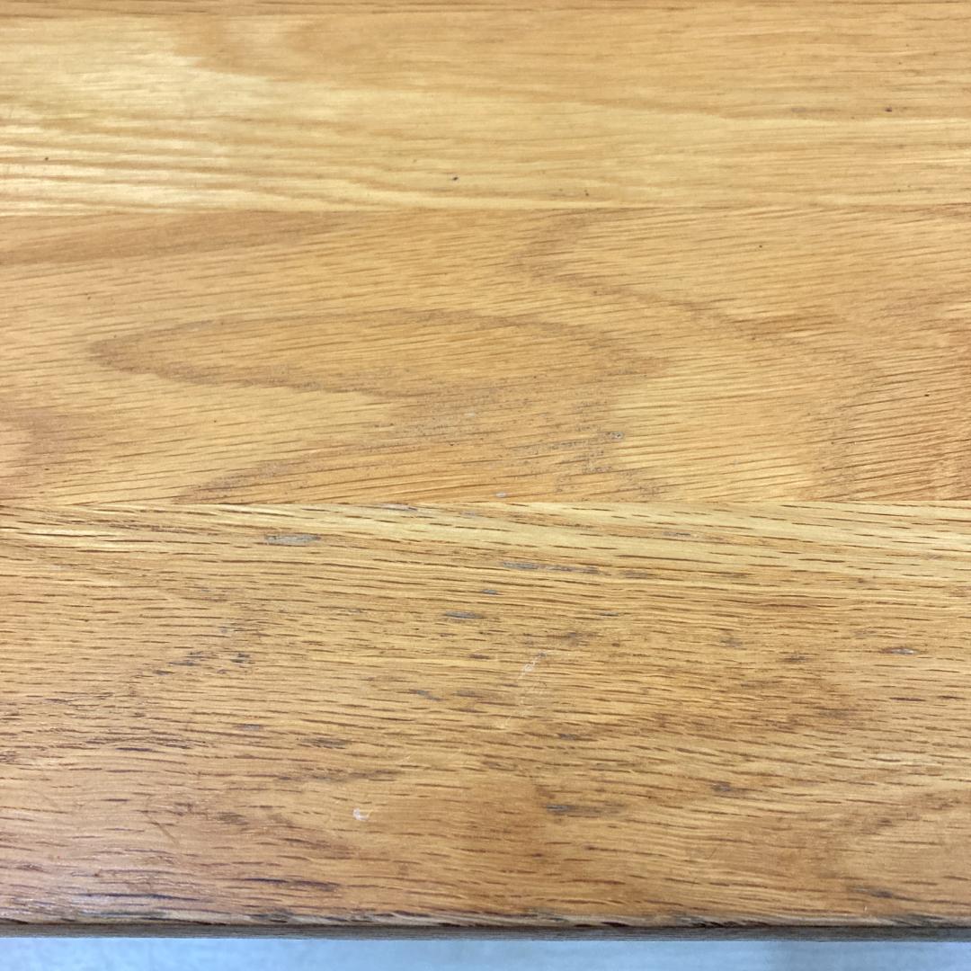 【無印良品】オーク材　無垢デスク　テーブル　机　収納付き　天然木