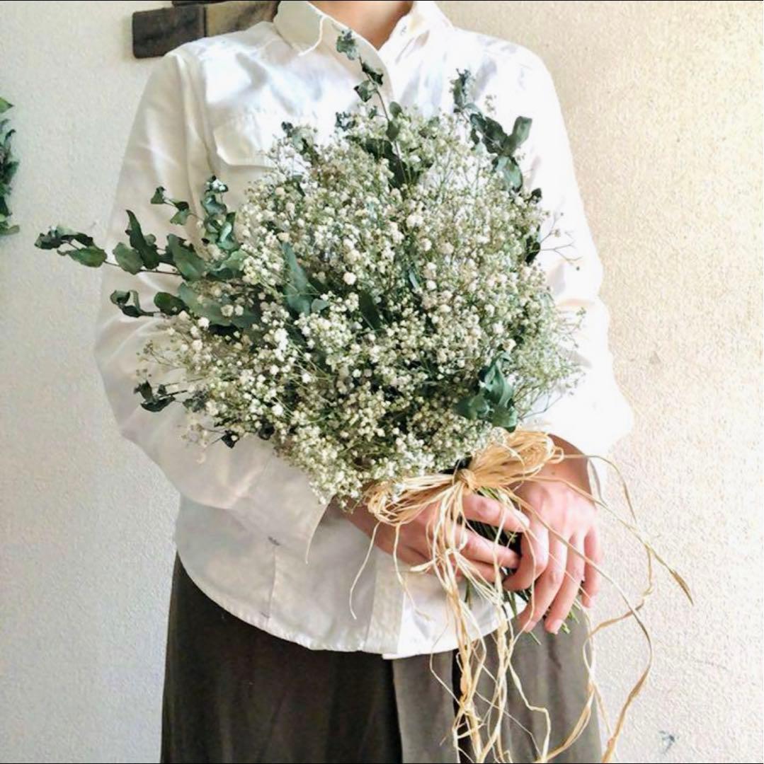 かすみ草　ブーケ　ブートニア　ウェディングブーケ　前撮り
