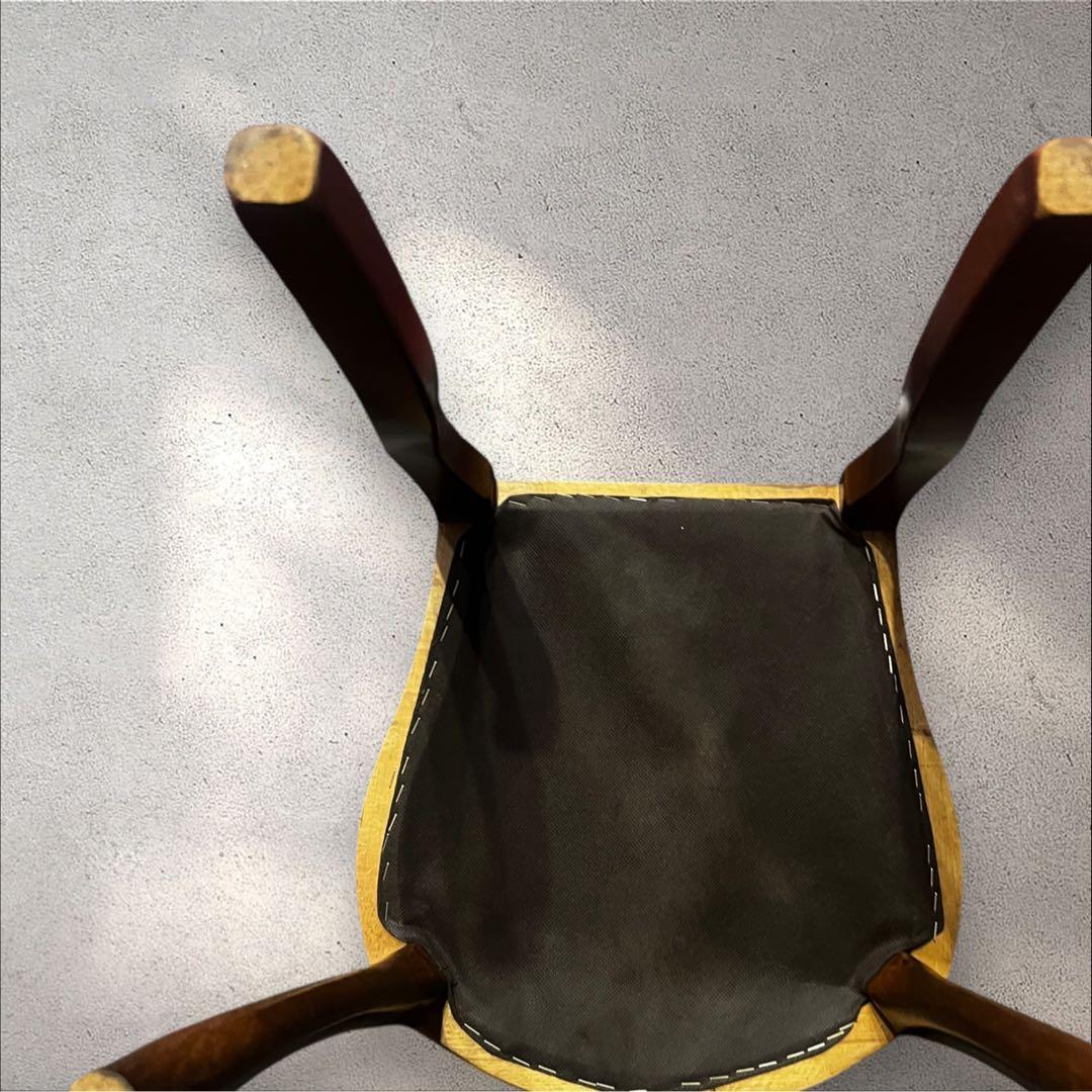 ♡ アンティーク　ヒョウ柄 猫脚 ダイニングチェア ♡