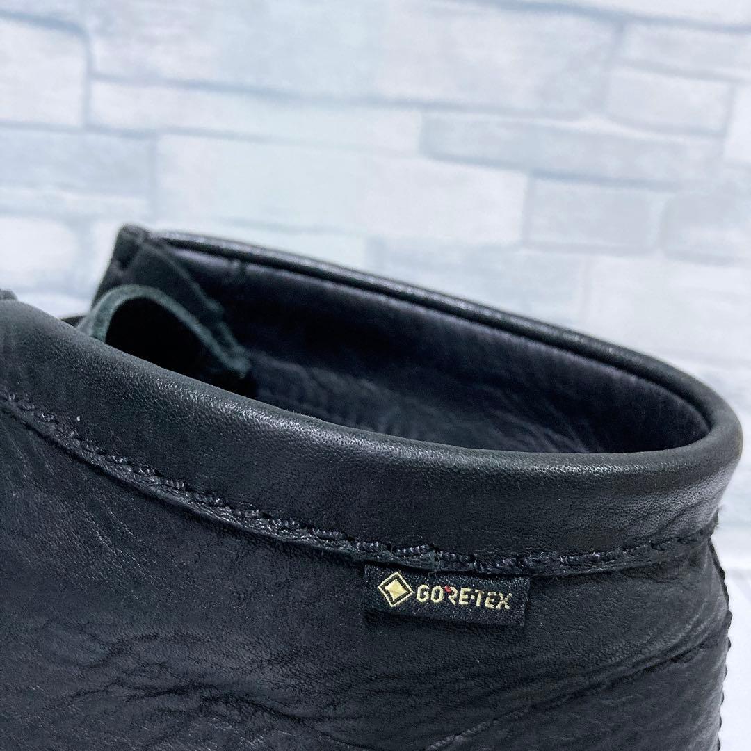 美品 クラークス ワラビーブーツ ゴアテックス 26 ビブラム 黒 シボレザー