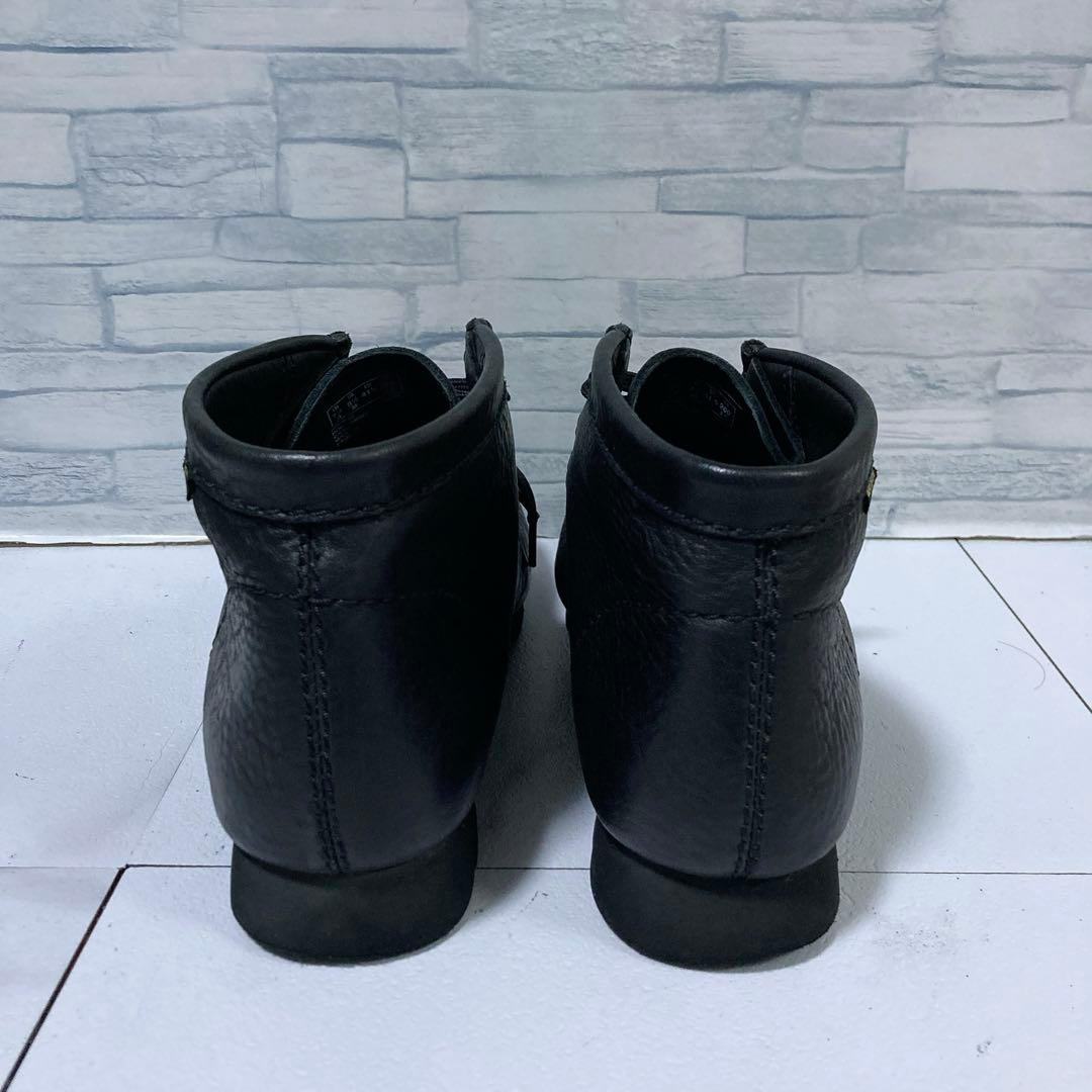 美品 クラークス ワラビーブーツ ゴアテックス 26 ビブラム 黒 シボレザー