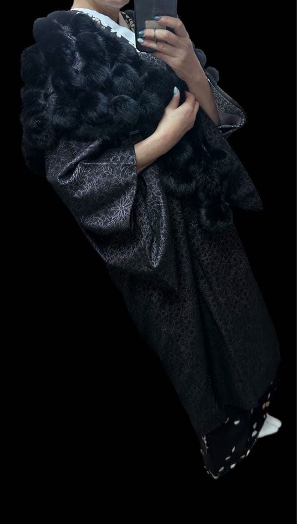 お値下げ 逸品 輪奈コート ロング和装コート