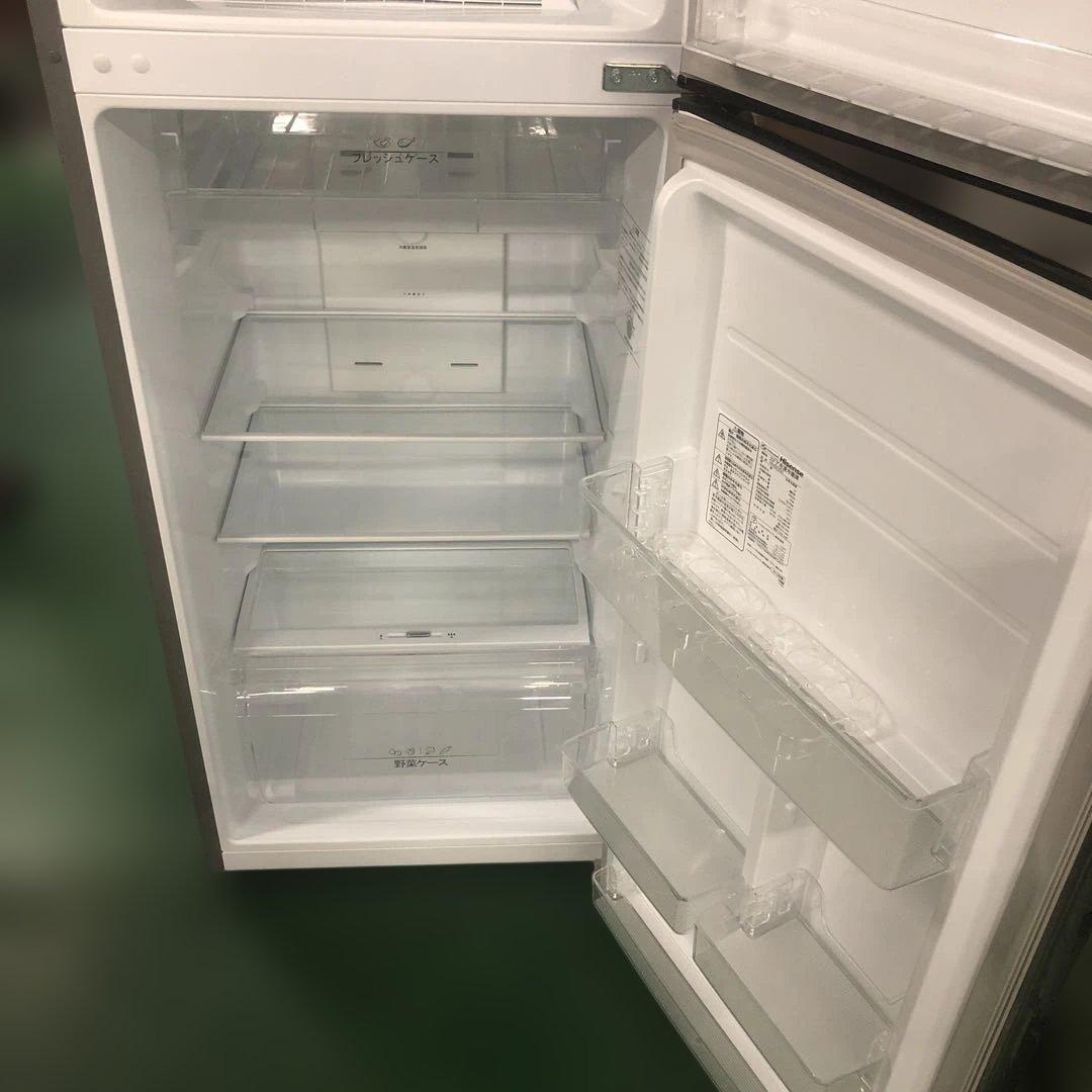 シルバー 2ドア冷蔵庫 Hisense 2019年製 227L