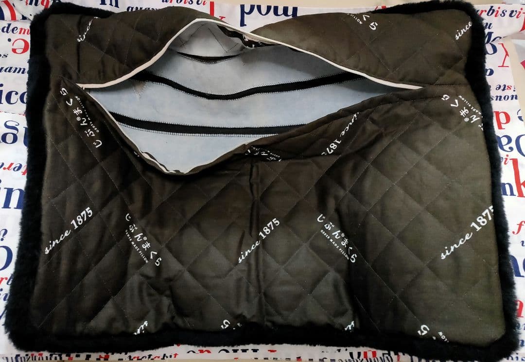 希少色 ムートンピローケース ブラック