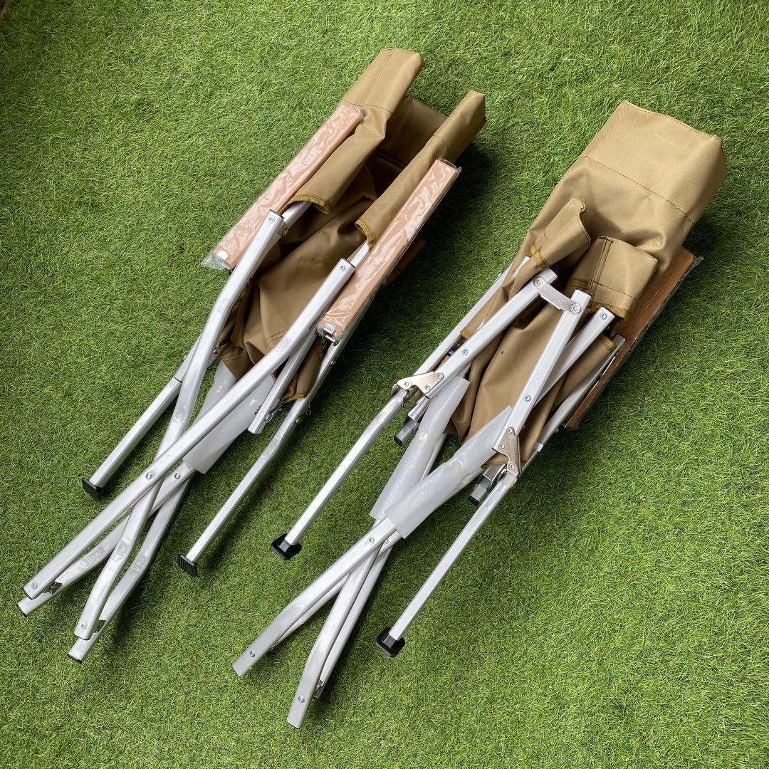 【たけ】ローチェア30 カーキ 2脚セット