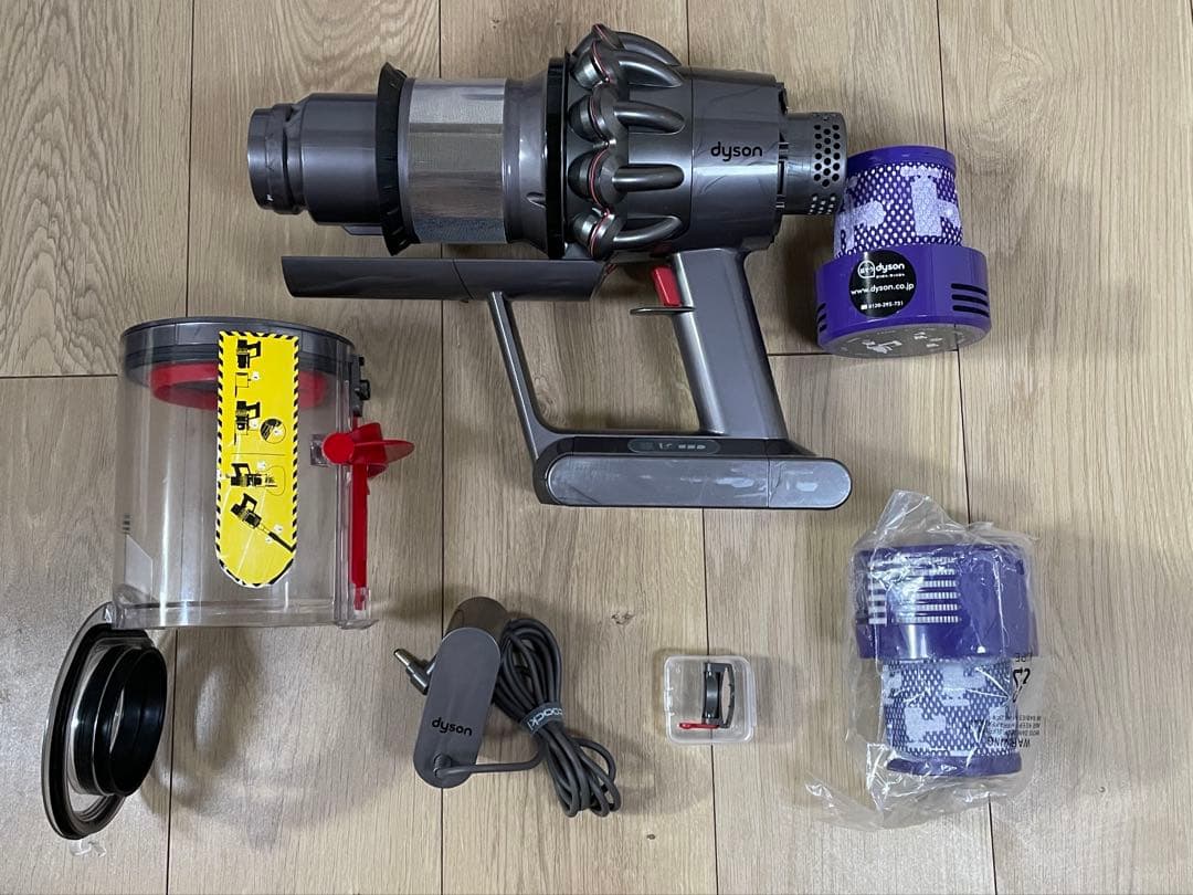 ダイソン①V10SV12 ２ヘッドから選択　新品交換フィルタ　純正高容量バッテリ