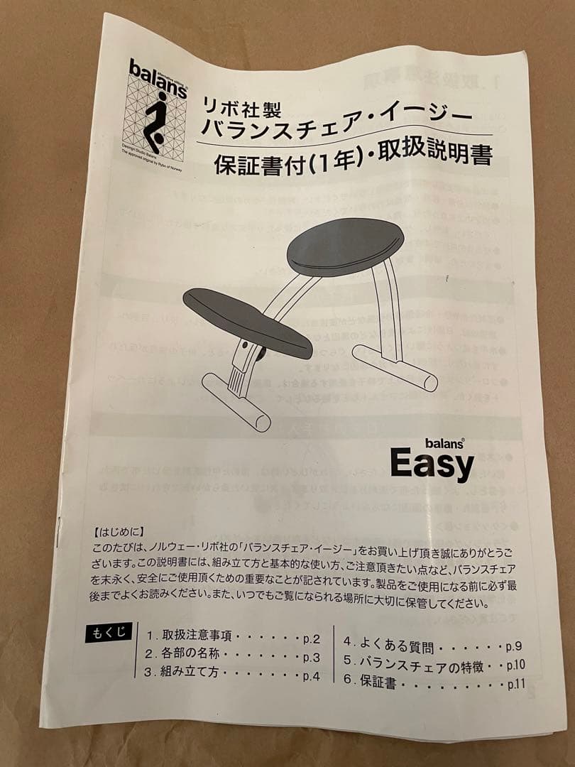 リボ社 バランスチェア balans EASY バランスイージー 2脚セット