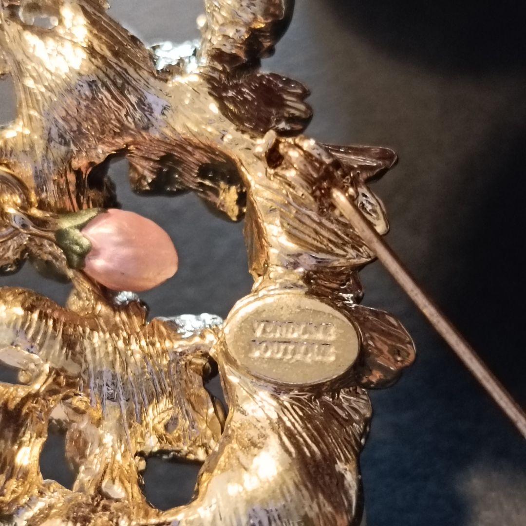 VENDOME BOUTIQUE/ヴァンドーム　ブローチ フラワー　ピンク
