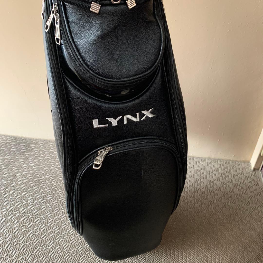 SILVER CAT & LYNX ブラックキャディバッグ