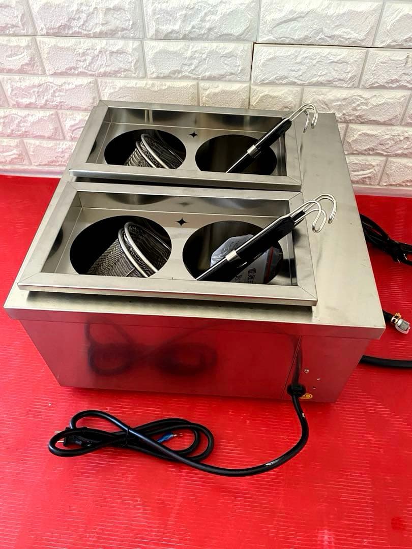 電気式ゆで麺器 多用途 うどん ラーメン てぼ 麺湯切り