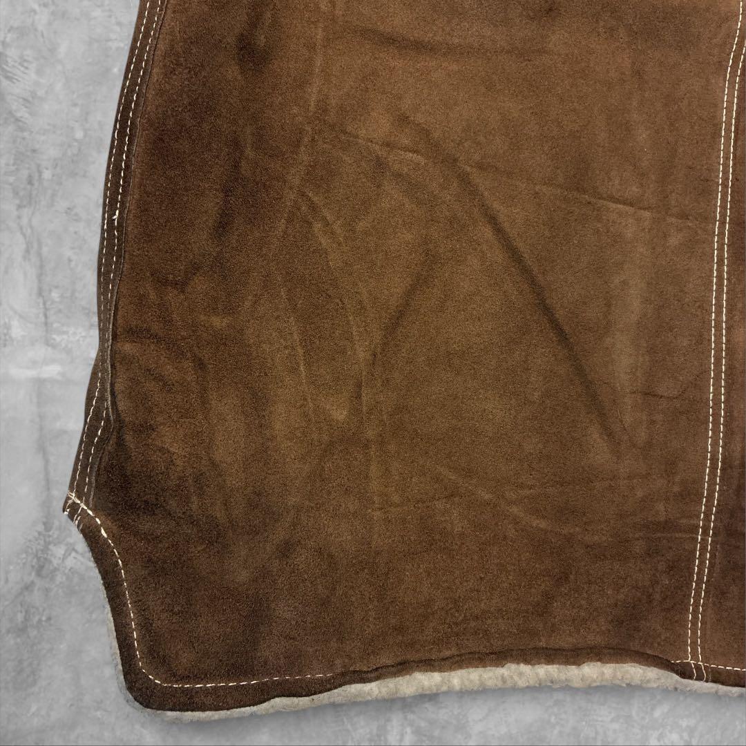 Sears The Leather Shop スエードベスト ブラウン2XLボア