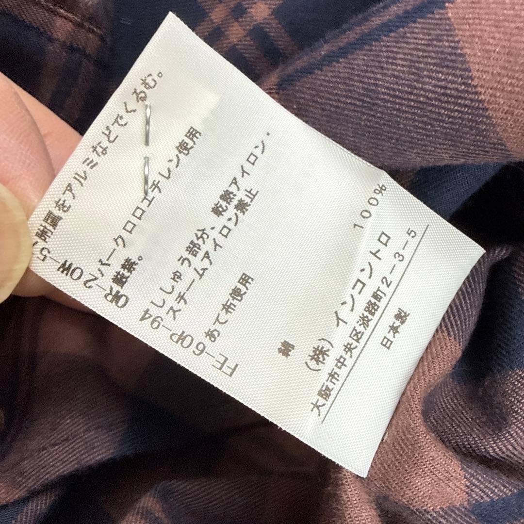 ヴィヴィアンウエストウッド　チェック柄シャツ　リボン　Mサイズ　日本製　極美品