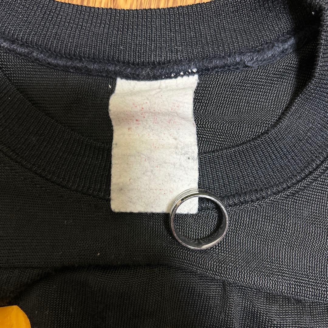 70s フットボール t 黒×黄色　vintage football